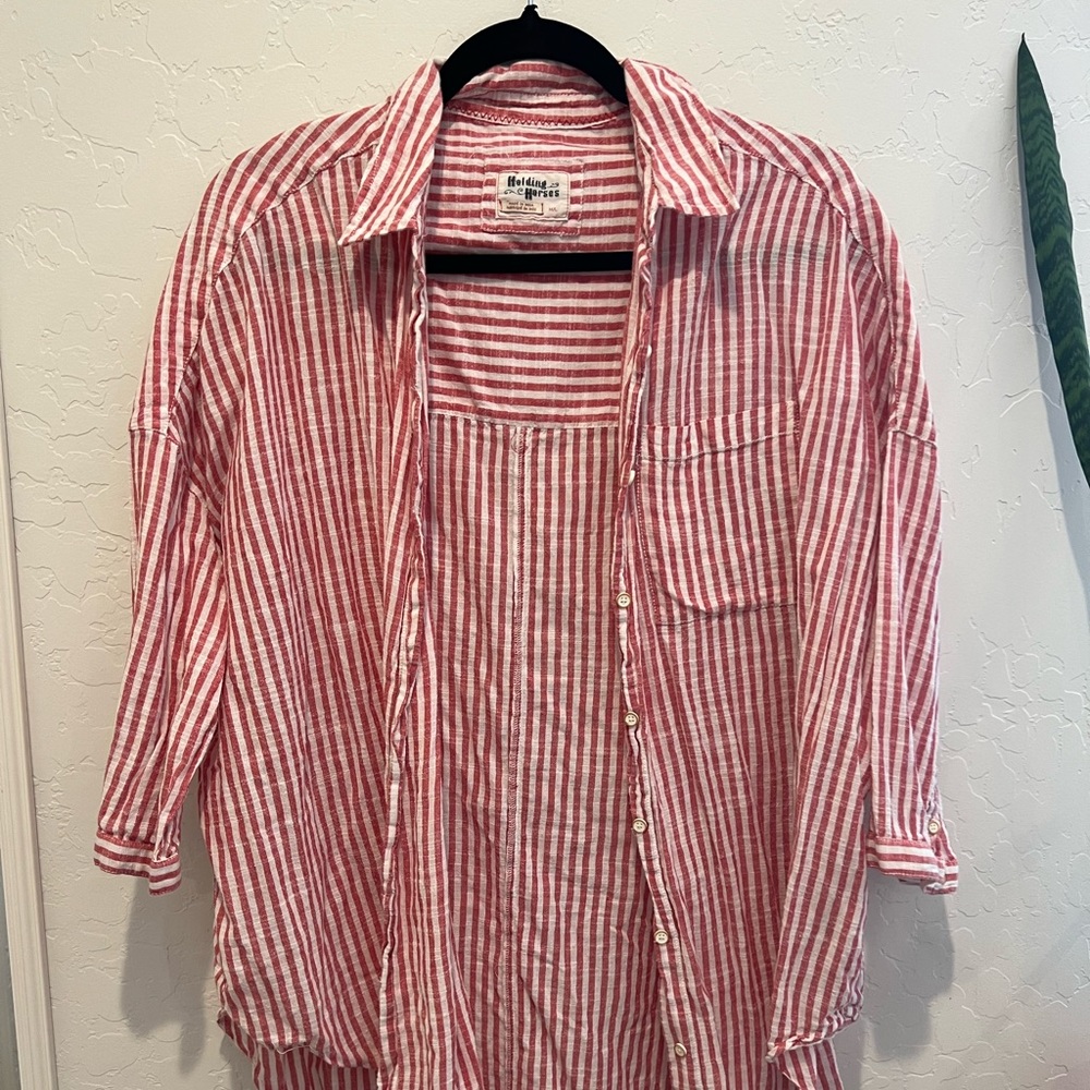 STRIPED BEACH COVER UP